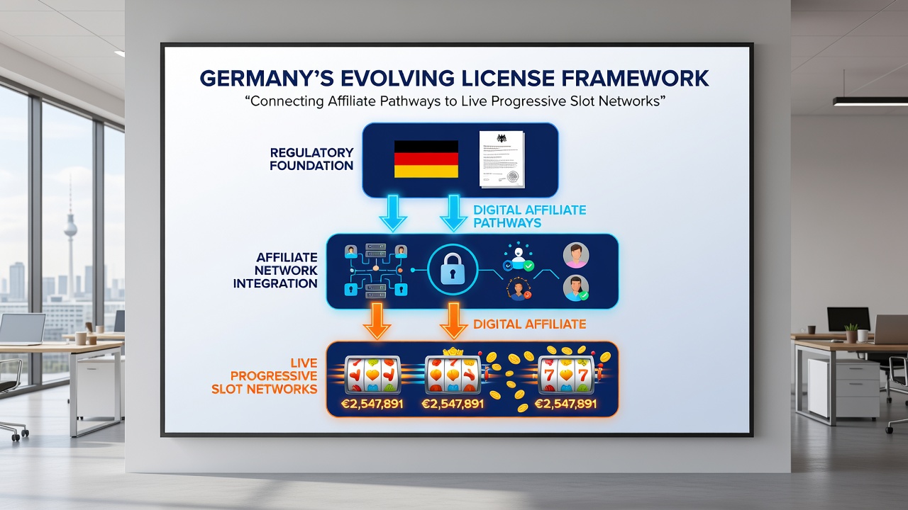 Technische Darstellung vernetzter progressiver Slot-Systeme und Lizenzanforderungen