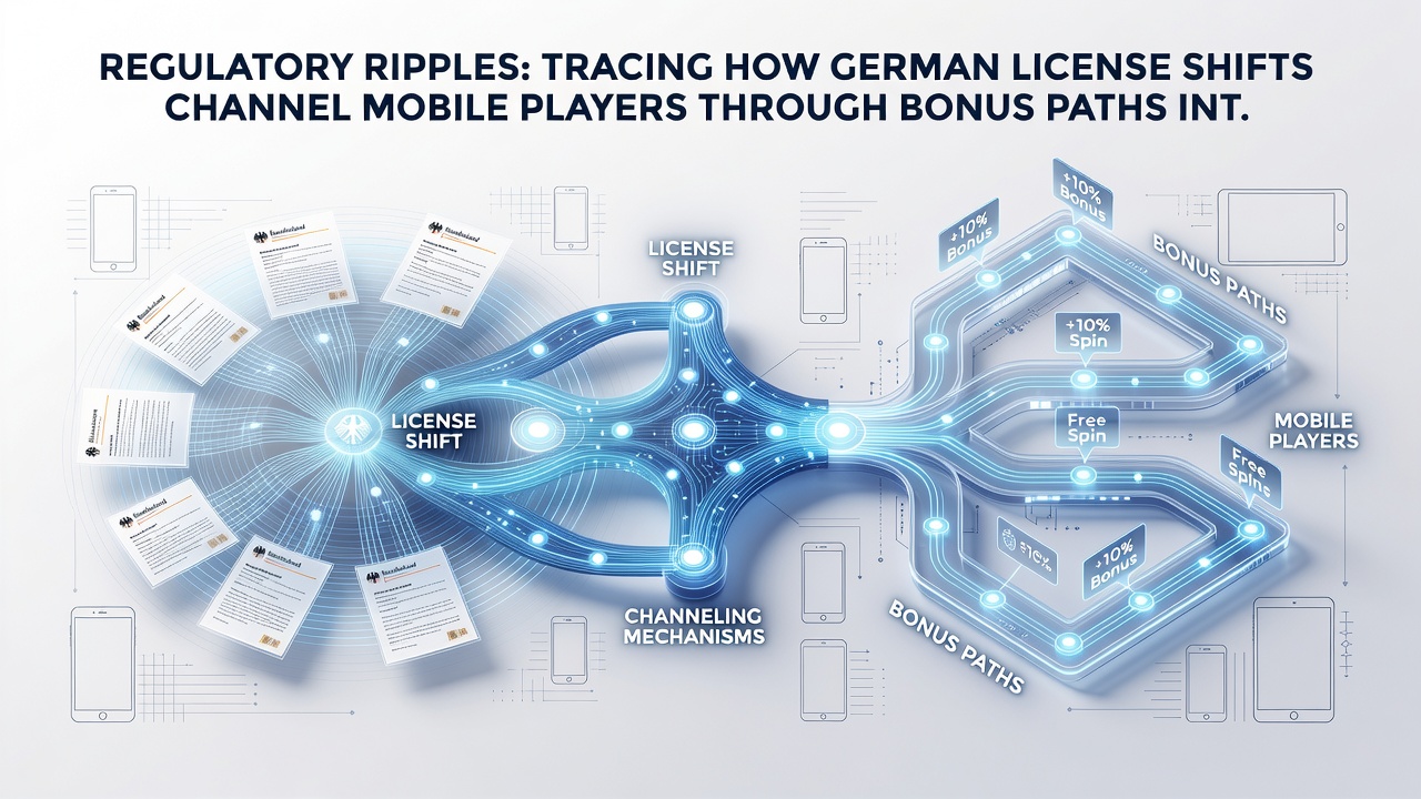 Illustration vernetzter progressiver Slot-Pools und Bonusflüsse auf mobilen Geräten